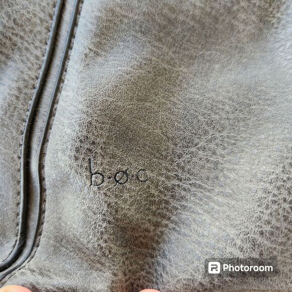 B.O.C. Bucket Handbag Womens SZ Small Mettalic Rock Grunge Crossbody Biker Punk - Picture 3 of 4